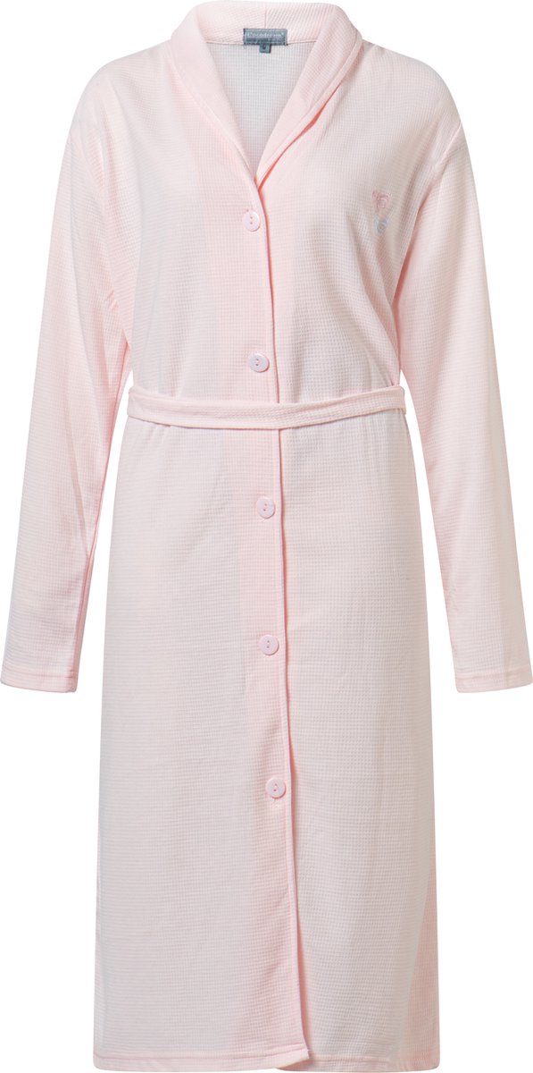 Cocodream - dames badjas - wafelstructuur - sauna badjas - roze - maat M