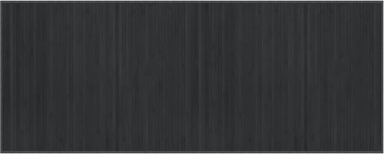 vidaXL - Vloerkleed - rechthoekig - 80x200 - cm - bamboe - grijs