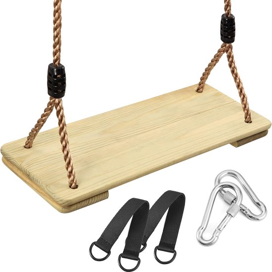 Huike Houten schommelzitje voor volwassenen, schommel voor in de tuin