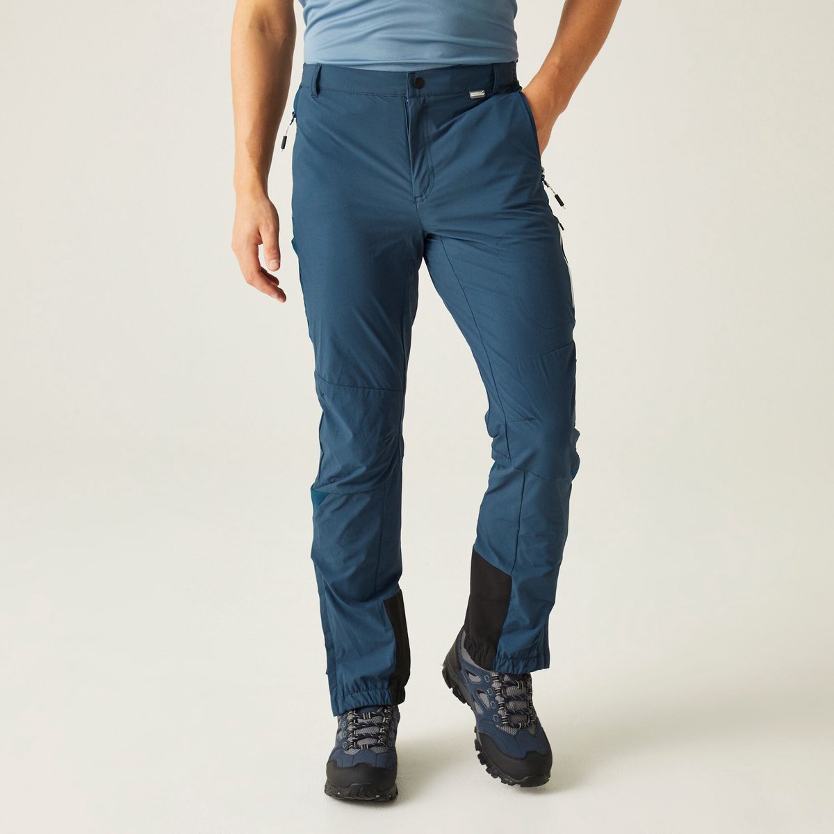Broek Wandelen Heren Waterafstotend Stretch Mountain Iii Blauw