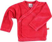 Baby trui overslag biologisch velours rood 50