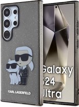 Samsung Galaxy S24 Ultra Backcase hoesje - Karl Lagerfeld - Effen Donkergrijs - TPU (Zacht)