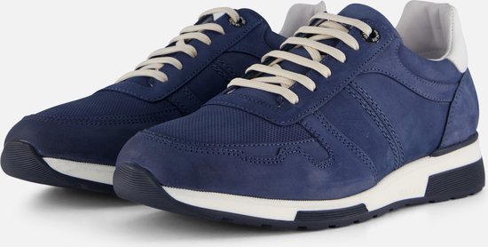 Van Lier Positano Sneakers blauw Nubuck - Maat 44