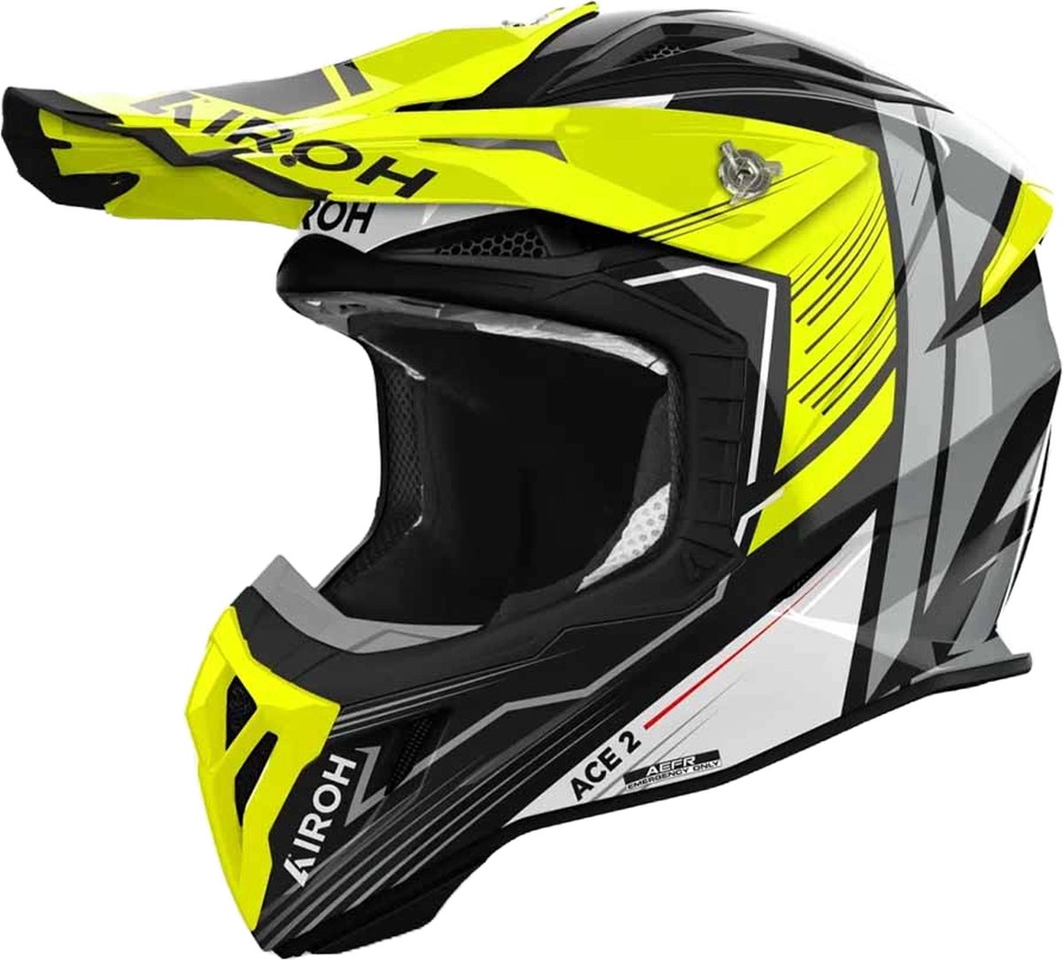 Airoh Aviator Ace 2 Engine Yellow Gloss S - Maat S - Helm