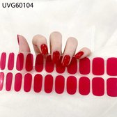 Gel Nagel Stickers - UV Stickers - Gel Nagels - Zelfklevende Nagels - Inclusief alcohol doekjes, Nagelvijl en Schaduwzakje - Rood