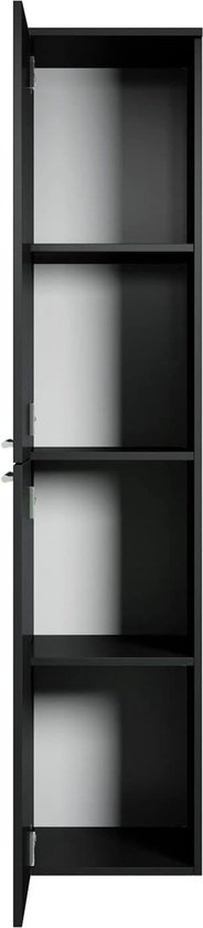 Saturnus Badkamerkast, 130 cm, grijs - legkast, hoge kast, kastmeubel