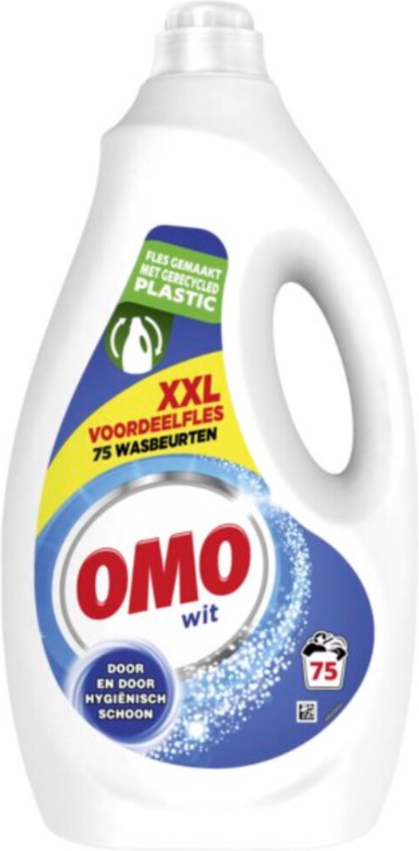 Goedkoopste 2x OMO Vloeibaar Wasmiddel Wit 75 Wasbeurten 3750 ml