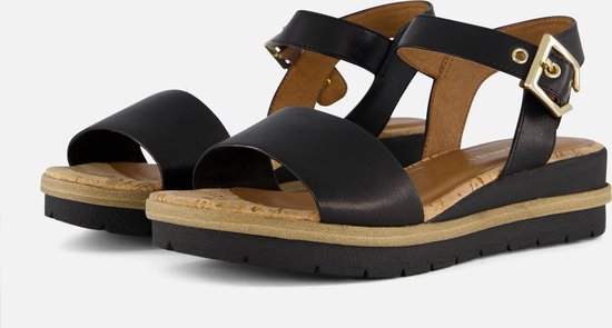 Tamaris Sandalen zwart Leer - Dames - Maat 36