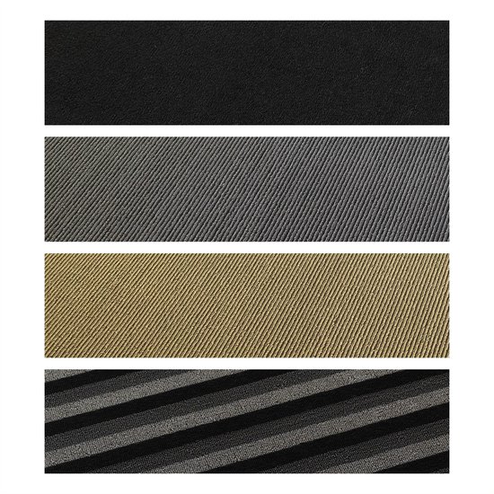 Antislip Deurmat Buiten Studio M - OUTDOOR - Buitenmat - 50x80cm - Zwart - Antraciet - All-Weather Deurmat - Droogloopmat Buiten - UV-/Chloor-/Zoutwaterbestendig - Geschikt voor aan Buitendeur, Zwembad, Sauna, Buitendouche, BBQ, Camping