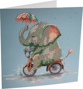 CRAFT Buddy Crystal Art Card Elefant, Vrouw, Dieren