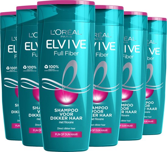 L'Oréal Paris Elvive Full Fiber - Shampoo - Fijn of dun haar - 6 x 250ml - L’Oréal Paris
