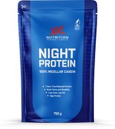 XXL Nutrition - Night Protein - 100% Micellar Caseïne Eiwit - Eiwitpoeder Proteïne Shake - Eiwitgehalte 87% - Chocolade - 750 gram