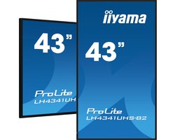 iiyama ProLite LH4341UHS-B2 - 43 Inch - IPS - 4K - 24/7 werktijd - 500 cd/m²