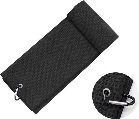 Golfballen Handdoek - Golf Accessoires Set Golf Handdoek + Golf Pitchfork + Golf Borstel - Zwart - Cadeau Set van Merkloos — afbeelding 4