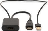 Nedis HDMI-Adapter - HDMI Connector - DisplayPort Male / USB-A Male - Verguld - Recht - PVC - Zwart - 1 Stuks - Doos