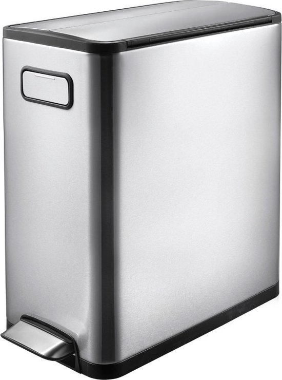 EKO Ecofly Step Bin Prullenbak - 20 l - Mat RVS