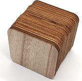 30 stuks natuurlijke houten schijven, 10 cm, onafgewerkte vierkante houten schijven voor doe-het-zelf blanco houten schijven, schilderen, snijden