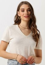 NUKUS Secc Top Vneck Tops & T-shirts Dames - Shirt - Zand - Maat XS