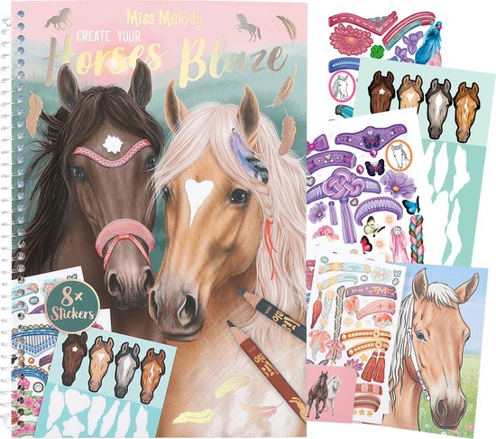 Foto: Depesche miss melody create your horses blaze kleur stickerboek