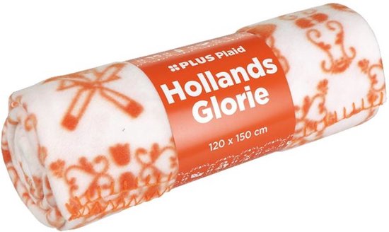 fleece deken/dekentje/plaid - polyester - oranje - 120 x 150 cm EK WK voetbal koningsdag hollands glorie