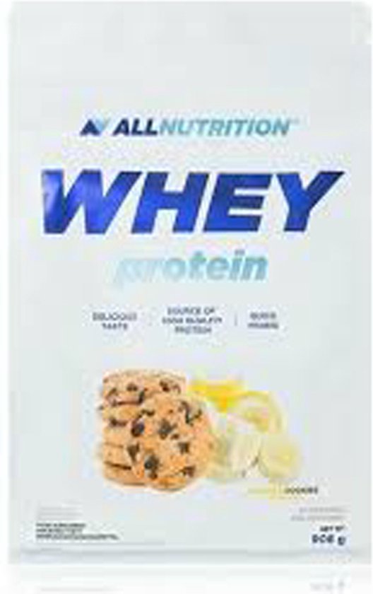 AllNutrition | Whey protein | Banana Cookies | 908gr 30 servings | Eiwitshake | Proteïne shake | Eiwitten | Whey Protein | Whey Proteïne | Supplement | Concentraat | Nutriworld