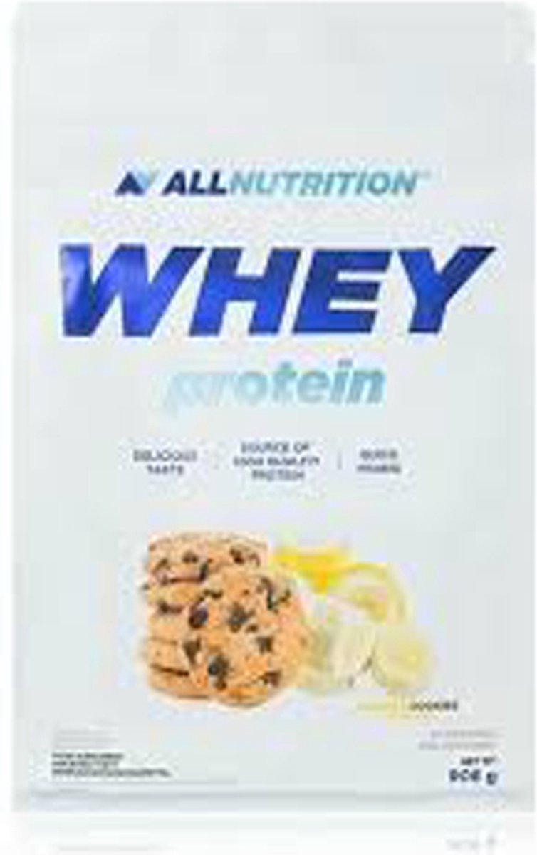 Goedkoopste AllNutrition | Whey protein | Banana Cookies | 908gr 30 servings | Eiwitshake | Proteïne shake | Eiwitten | Whey Protein | Whey Proteïne | Supplement | Concentraat | Nutriworld