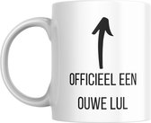 Koffiemok - Afscheid Collega - Mok met Ouwe Lul Print - Pensioen Cadeau - Wit