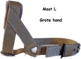 Gentle leader - Beige - Maat L - Gevoerd - Antitrek hoofdhalster hond - Halster hond - Anti trek hond - Training band