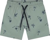 Prénatal kinder zwemshort palmbomen - Jongens - Light Khaki Green - Maat 62/68