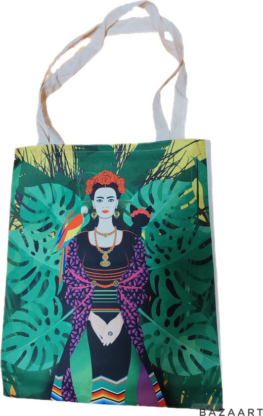Nora Sac fourre-tout en coton | Frida Kahlo | Sacs à bandoulière | Sacs à main
