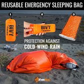 Thermische Nooddeken, slaapzak \ Premium Reddingsdeke | Survival Whistle Ultralight Cold Protection / Noodslaapzakken - emergency foil blanket, emergency sleeping bag - 1 pcs - 213 x 91 cm