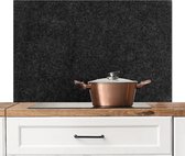 Spatscherm keuken 100x65 cm - Kookplaat achterwand - Zwart graniet - Muurbeschermer - Spatwand fornuis - Hoogwaardig aluminium - Aanrecht decoratie - Keukenaccessoires
