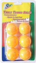 Tafeltennisballen 6 stuks Oranje op blister