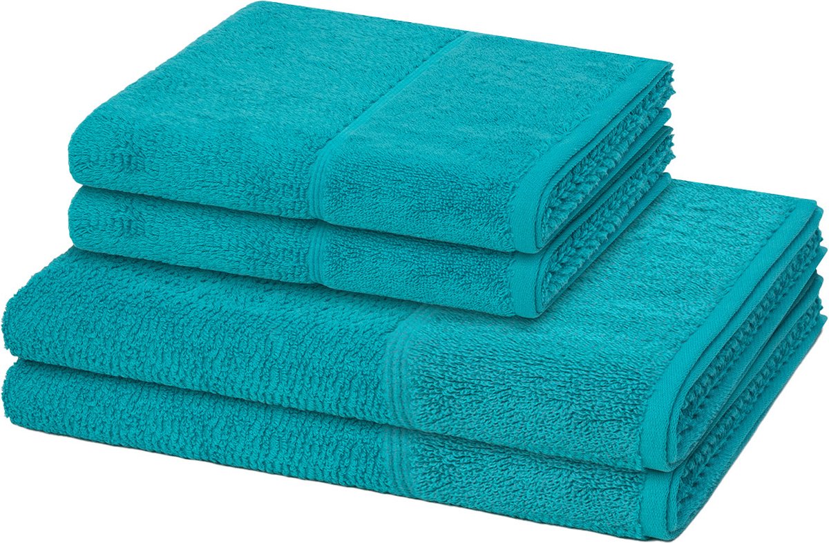 Möve for frottana Sonstiges 2 X handdoek 2 X douchehanddoek - in set 4 pack Pearl