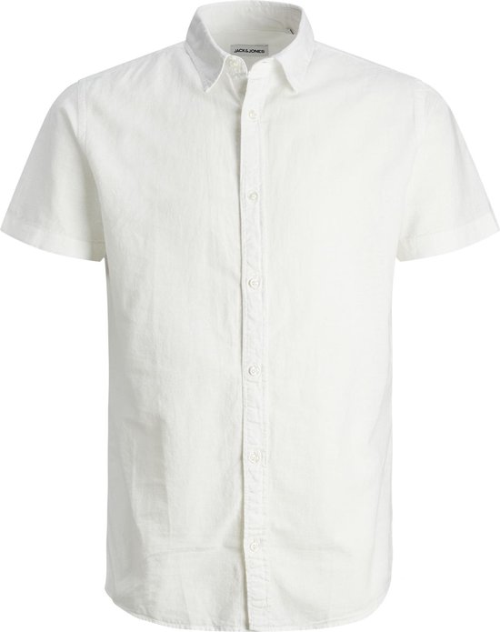 JACK&JONES PLUS JJELINEN BLEND SHIRT SS SN PLS Heren Overhemd - Maat EU2XL US1L