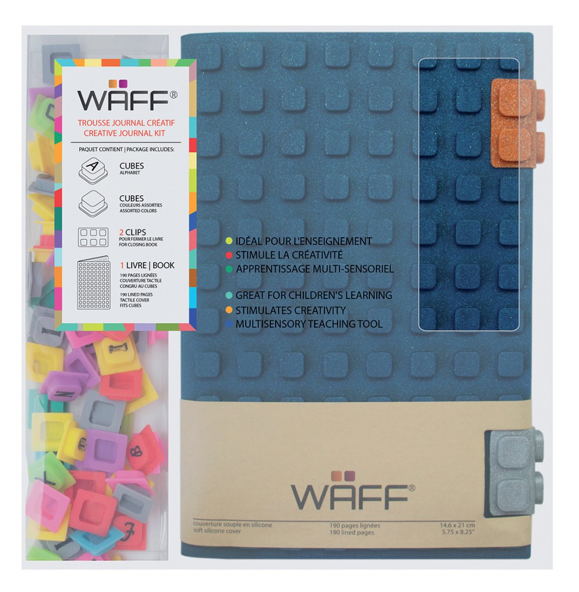 Waff Waff Creatief Dagboek Set A5 Glitter Blauw