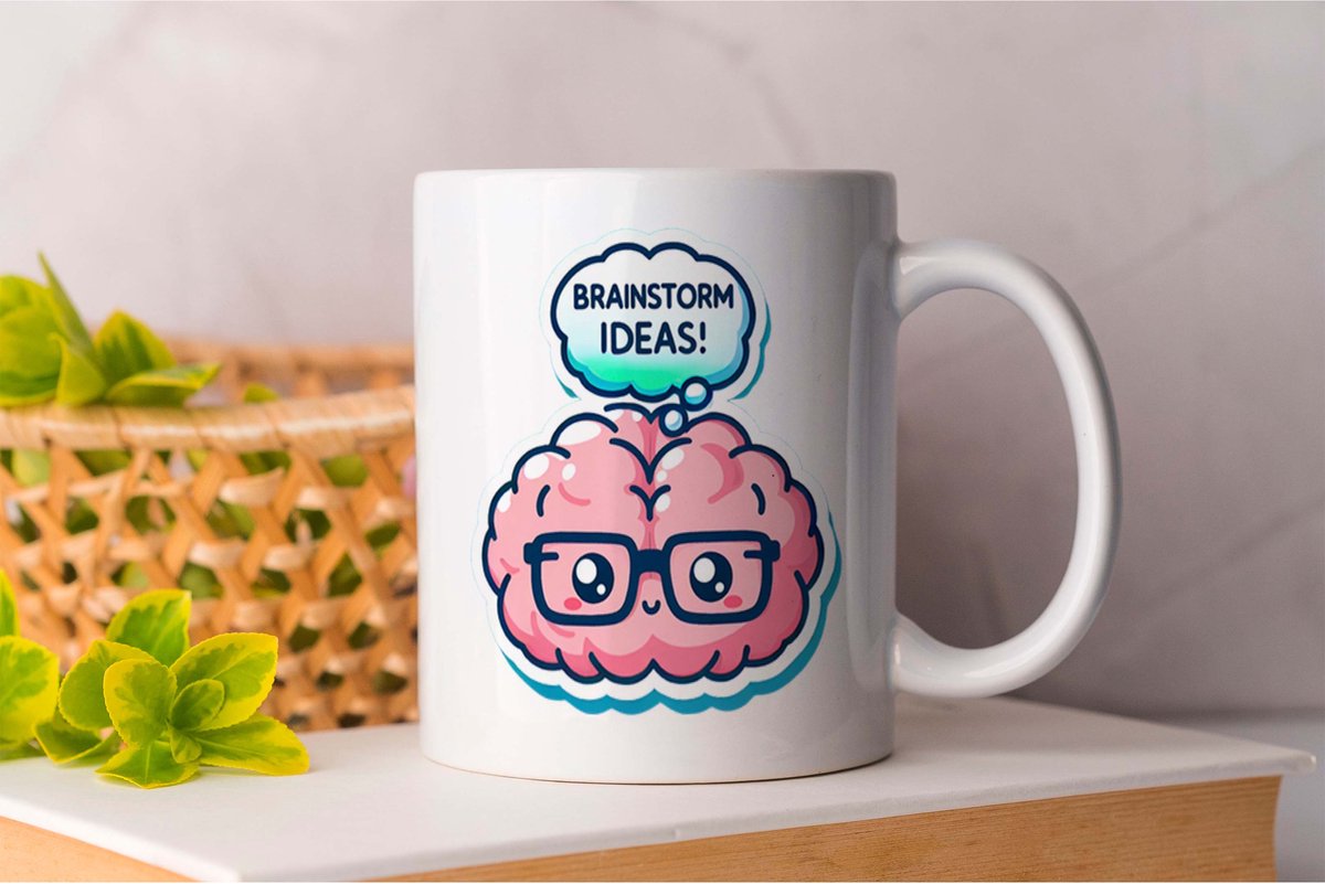 Mok Brainstom Ideas - Cute - gift - Cadeau - Adorable - Sweet - Lovely - Schattig - Lief - Schattig - Mooi