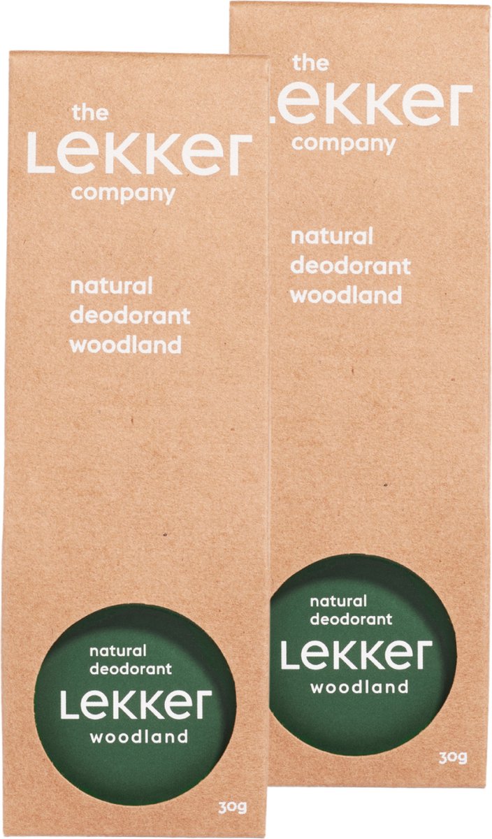 The Lekker Company deodorant crème woodland duoverpakking