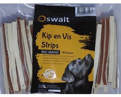 Oswalt Kip en vis Strips - Kip en vis Sandwich - Hondensnack - 400 Gram