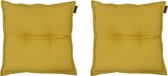 Madison - Coussin d'assise Panama Yellow - 50x50cm - 2 Pièces