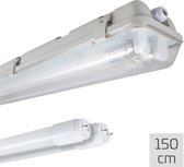 Proventa TL-Verlichting LED compleet 150 cm - Dubbel armatuur met LED TL buizen - 4620 lm
