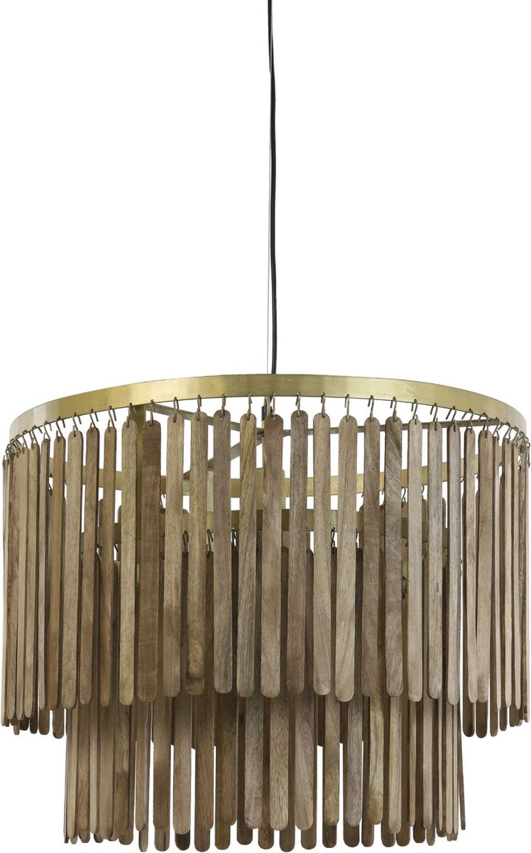 Light & Living - Hanglamp GULARO - Ø60x43cm - Bruin