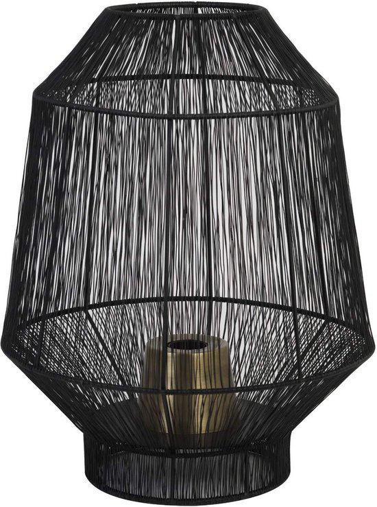 Light & Living Tafellamp Vitora - Zwart - Ø37cm - Modern