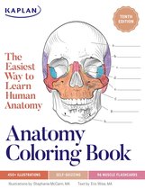 Kaplan Test Prep- Anatomy Coloring Book with 450+ Realistic Medical Illustrations with Quizzes for Each