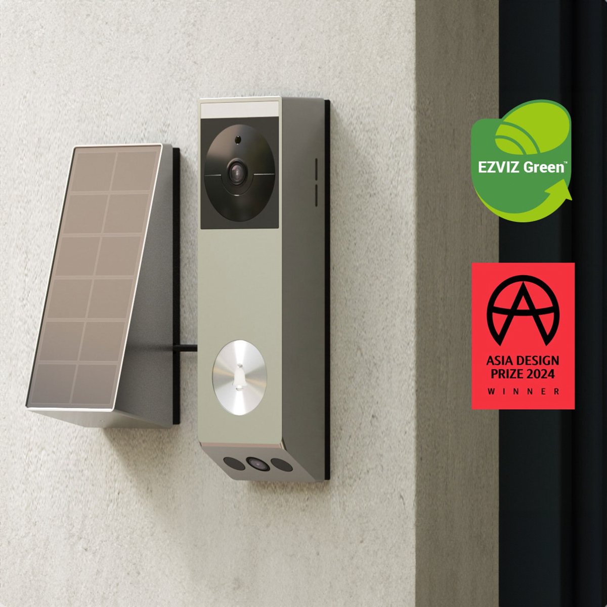 Afbeelding 2 van EZVIZ EP3X Pro – Draadloze Video Deurbel – Dual-Lens 2K HD – Geen Abonnement – 32GB Opslag – AI Detectie - Incl. Zonnepaneel