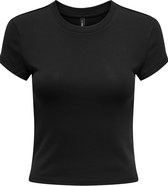 Only T-shirt Onlelina S/s O-neck Short Top Jrs N 15320229 Black Dames Maat - L