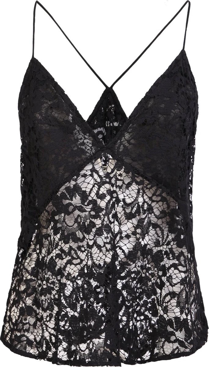 IRO • zwarte kanten top Telie • maat 34