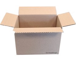 Ace Verpakkingen - Amerikaanse vouwdoos - 180 x 110 x 130mm - 25 stuks - kartonnen doos - webshopdoos - verzenddoos - e-commerce - webwinkeldoos - geschikt voor PostNL / DPD / DHL