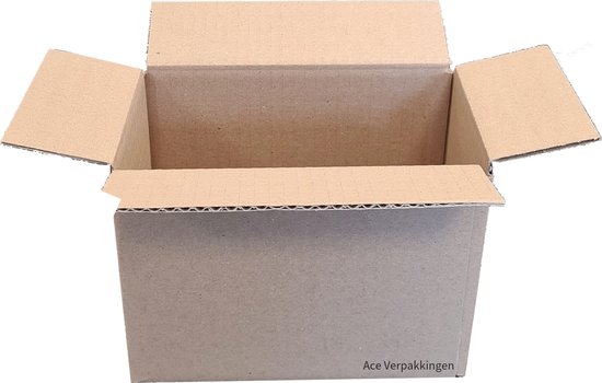Ace Verpakkingen - Amerikaanse vouwdoos - 180 x 110 x 130mm - 25 stuks - kartonnen doos - webshopdoos - verzenddoos - e-commerce - webwinkeldoos - geschikt voor PostNL / DPD / DHL