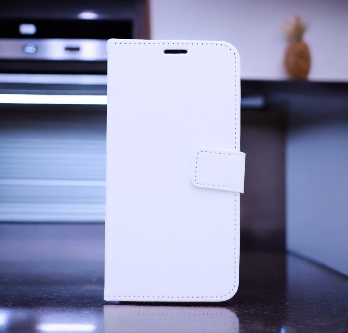 Bookcase Geschikt voor: Samsung Galaxy S21 FE Wit - portemonnee hoesje - ZT Accessoires